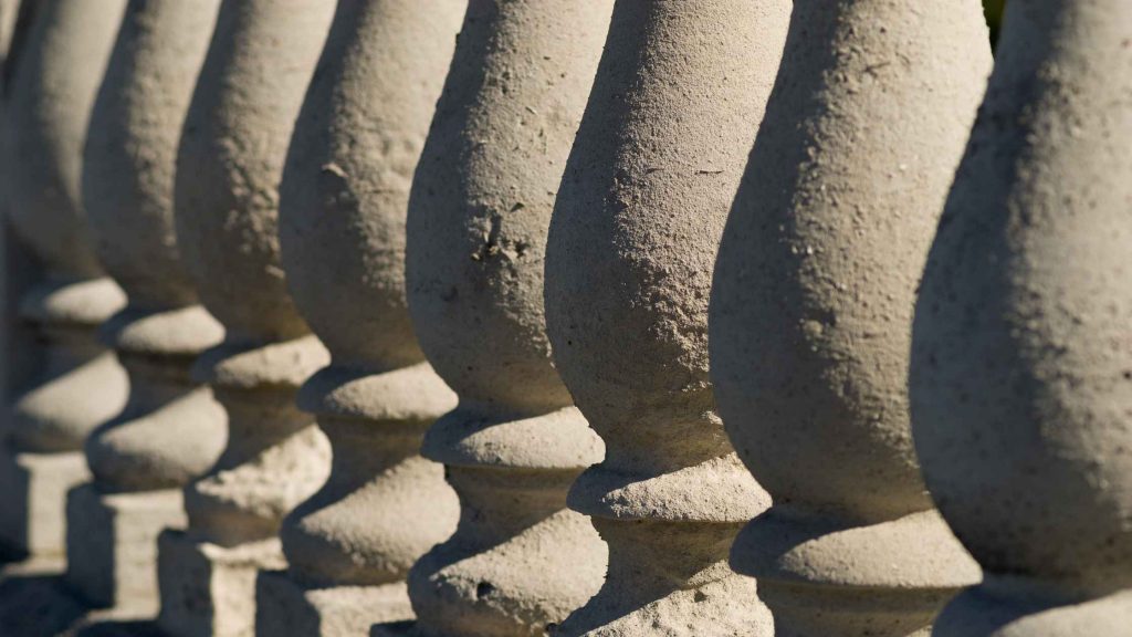 Close up photo of stone pillars hammersmith west london
